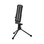 Lorgar Voicer 521 USB Condenser Gaming Microphone with Tripod Stand - Black - Black
