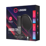 Lorgar Voicer 721 USB Condenser Gaming Microphone with Tripod Stand - Black - Black