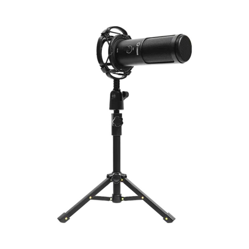 Lorgar Voicer 721 USB Condenser Gaming Microphone with Tripod Stand - Black - Black