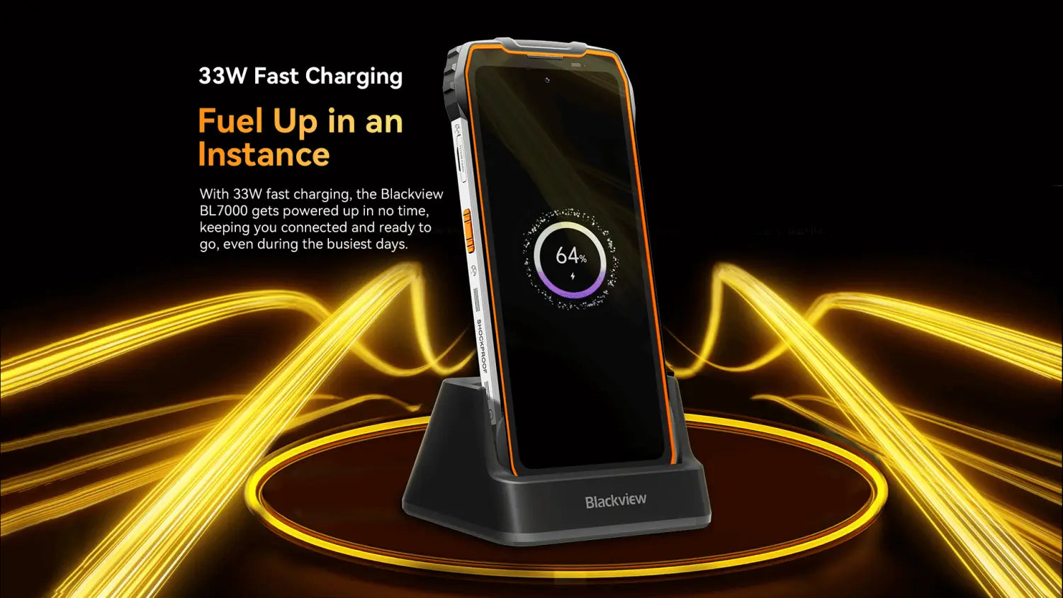 Blackview BL7000 5G Dual Sim Rugged Phone + FREE Charging Dock 256GB - Black