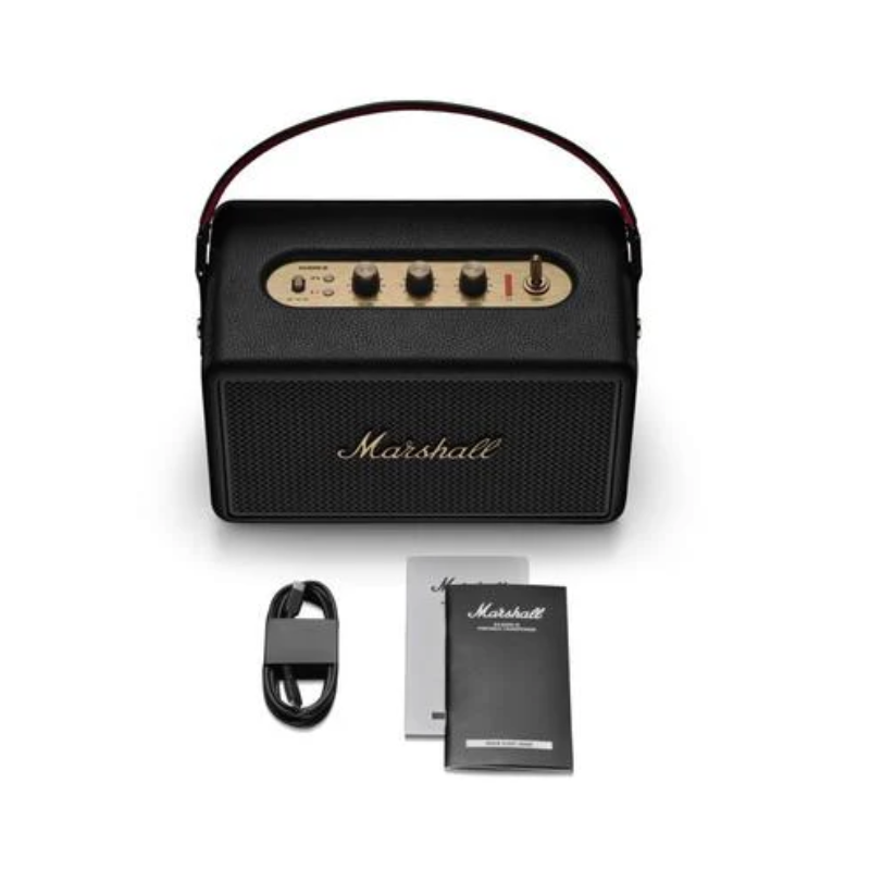 Marshall Kilburn III Portable Bluetooth Speaker - Black/Brass - Black