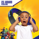 Marvel Avengers Bluetooth Headphones with dB Switch Function - Blue - Audio