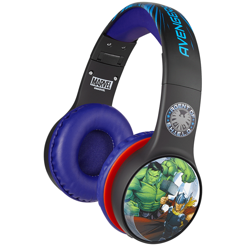 Marvel Avengers Bluetooth Headphones with dB Switch Function - Blue - Audio