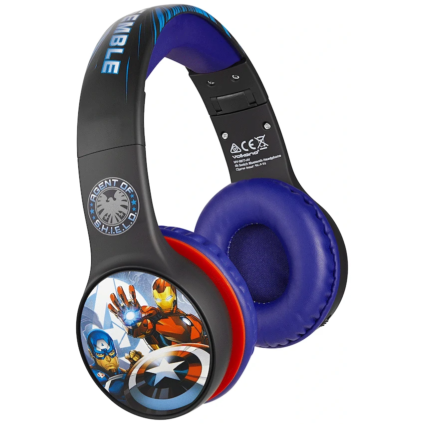 Marvel Avengers Bluetooth Headphones with dB Switch Function - Blue - Audio