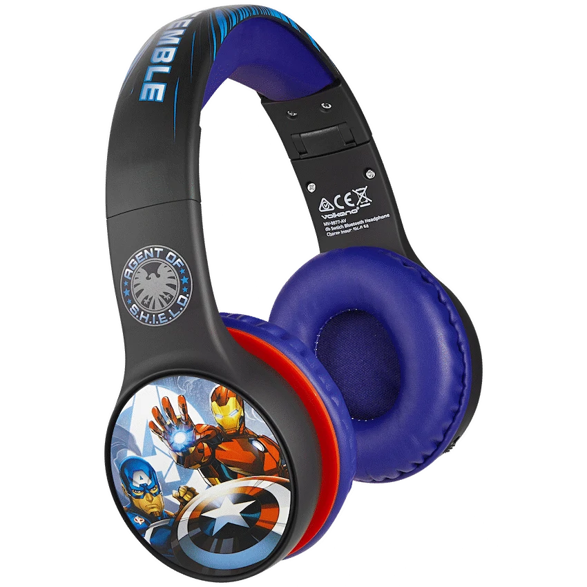 Marvel Avengers Bluetooth Headphones with dB Switch Function - Blue - Audio