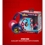 Marvel Spider-Man Wired Headphones with Stickers - Red - Audio
