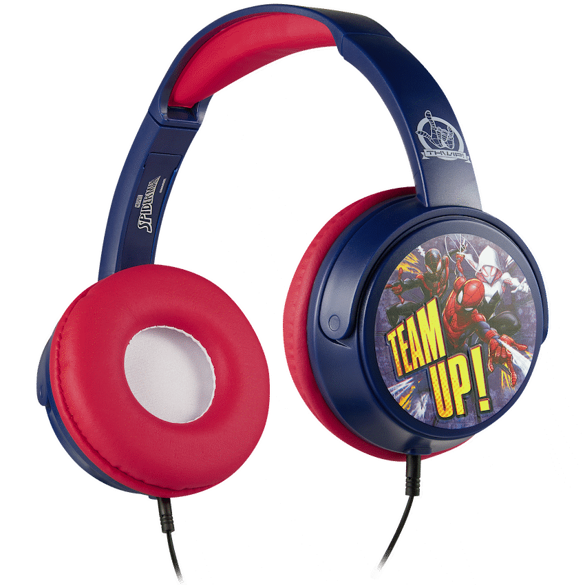 Marvel Spider-Man Wired Headphones with Stickers - Red - Audio