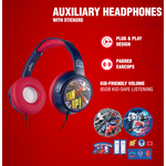 Marvel Spider-Man Wired Headphones with Stickers - Red - Audio