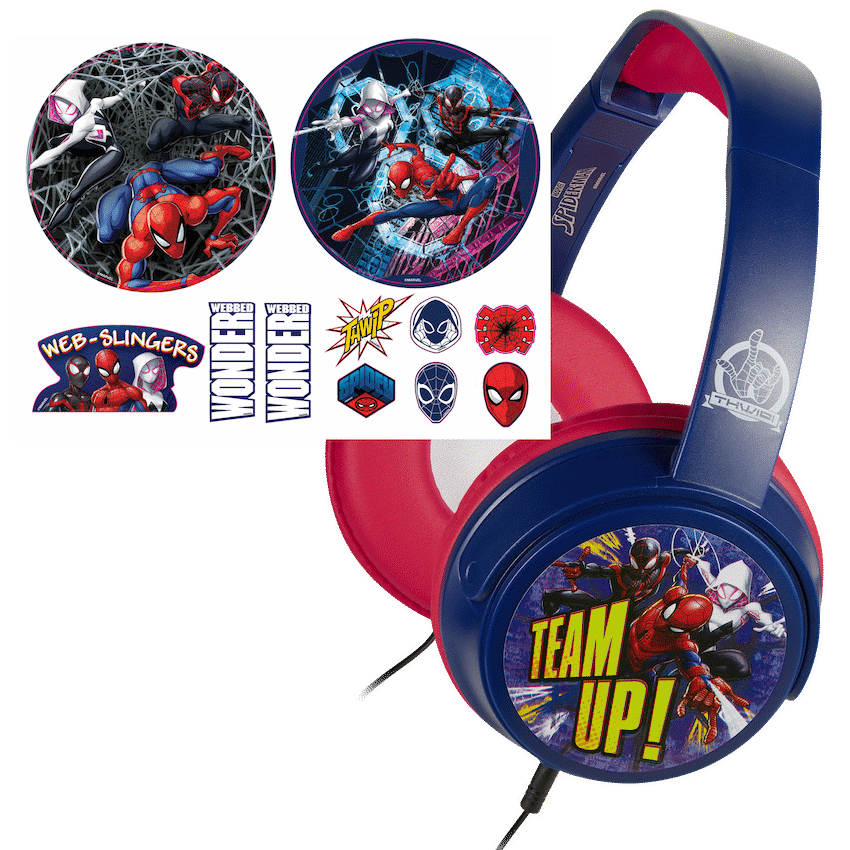 Marvel Spider-Man Wired Headphones with Stickers – Technomobi (Pty) Ltd