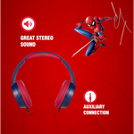 Marvel Spider-Man Wired Headphones with Stickers - Red - Audio