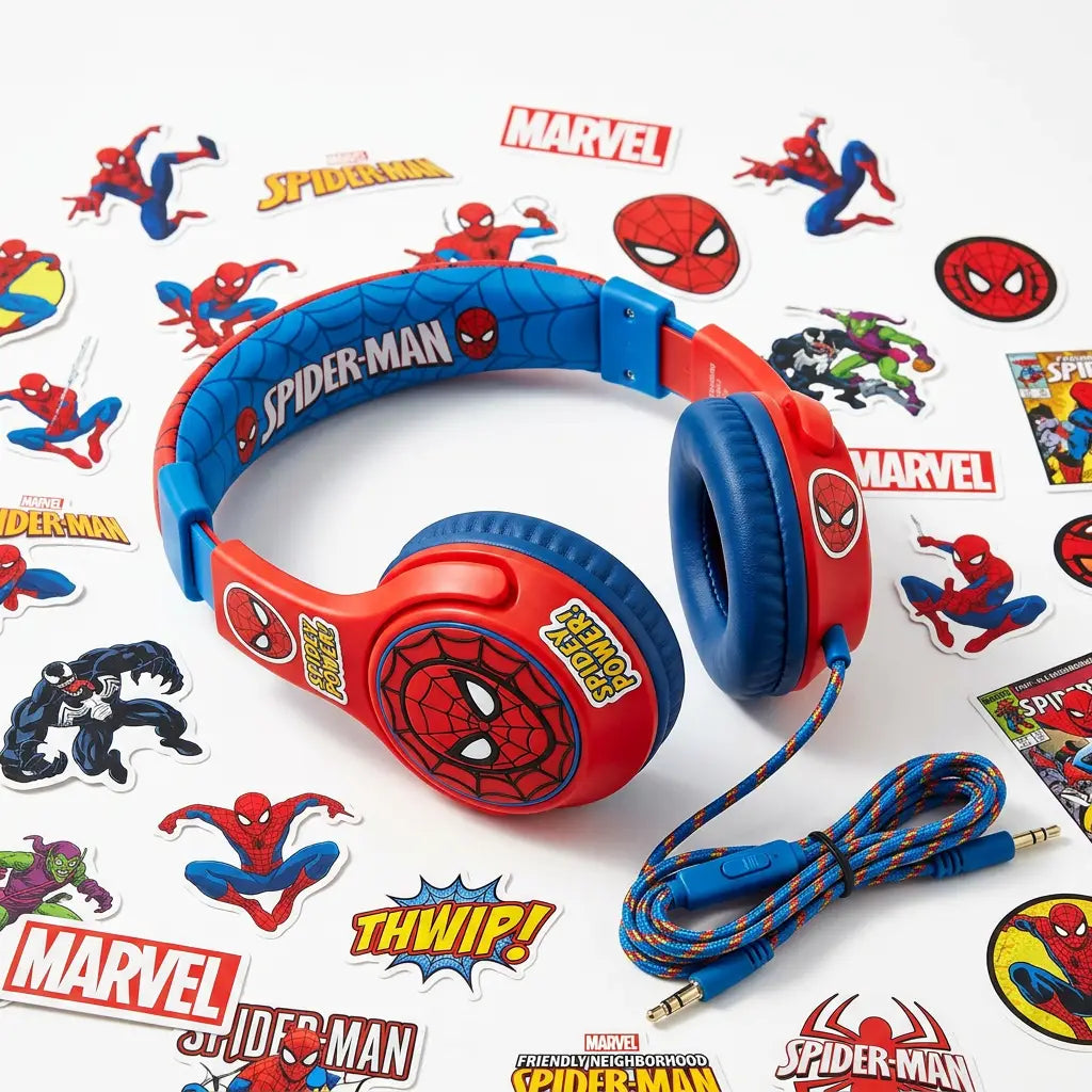 Marvel Spider-Man Wired Headphones with Stickers