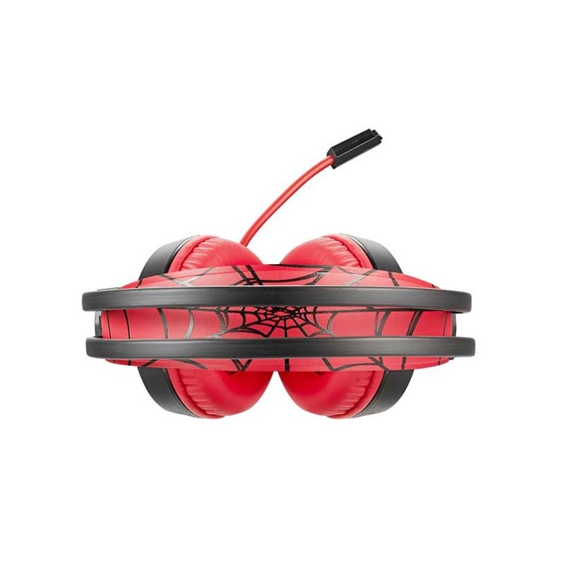Marvel Spiderman Wired Gaming Headphone with Boom Mic - Black / Red