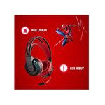 Marvel Spiderman Wired Gaming Headphone with Boom Mic - Black / Red