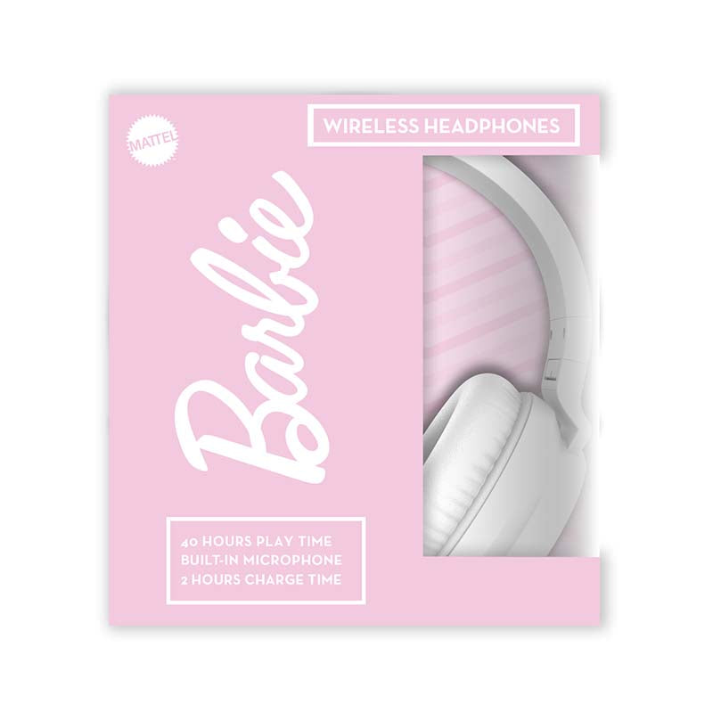Mattel: Barbie Wireless Bluetooth Headphones - White / Pink - White / Pink