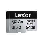 Lexar MicroSD Silver Plus 64GB UHS I C10 U3 - Silver