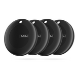 Mili MiTag Android Tag With Key Ring - 4 Pack - Black