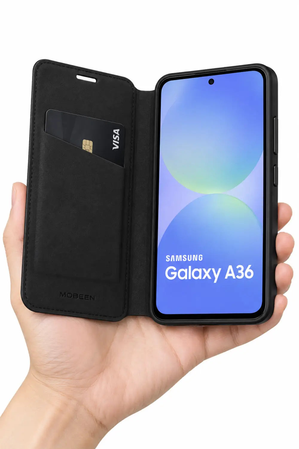 Samsung Mobeen Flip Case With Card Slot Samsung Galaxy A36 - Black