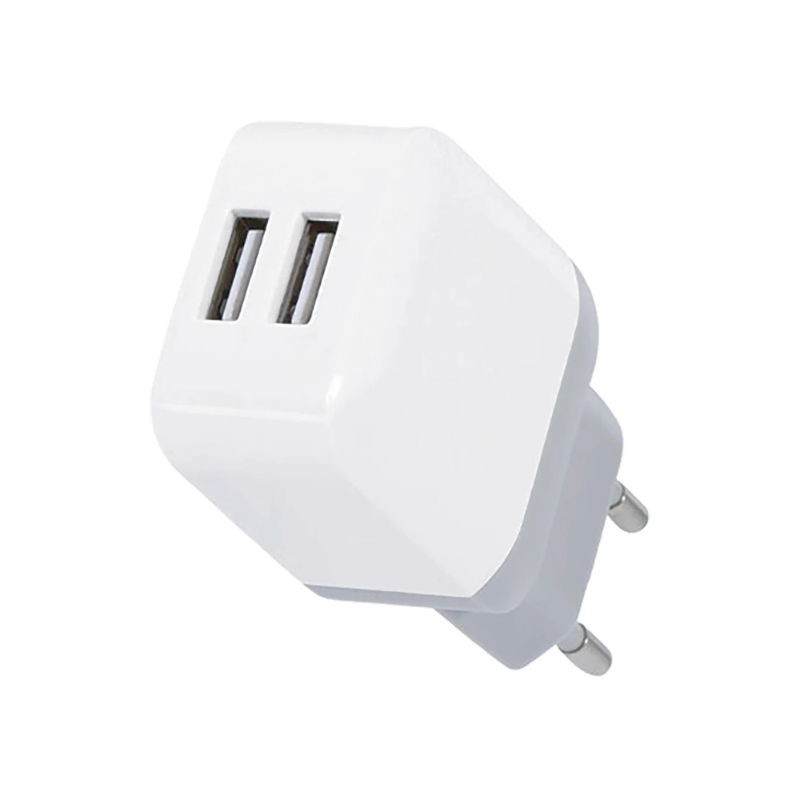 Mobile Bits 15 Watt Dual USB A Wall Charger - White - White