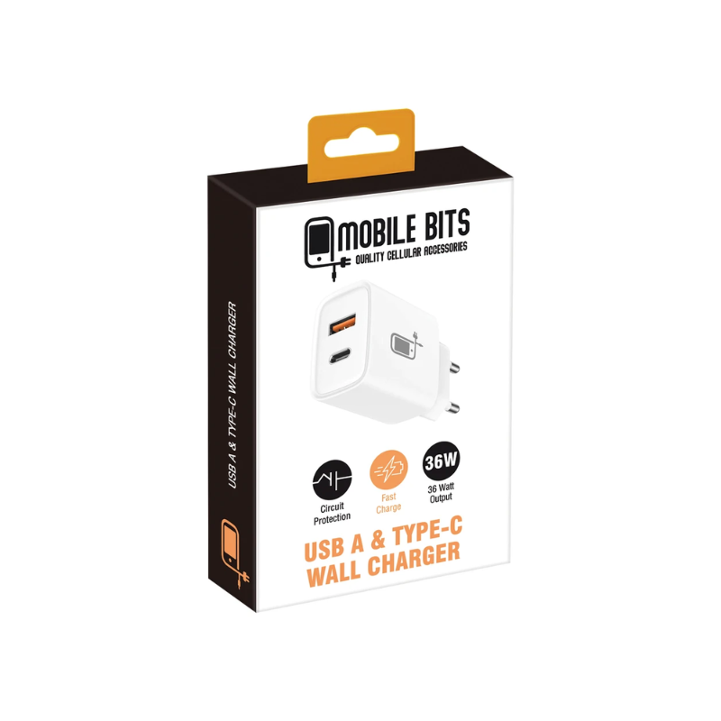 Mobile Bits 1m Type-C to Type-C Charge & Sync Cable - White - White