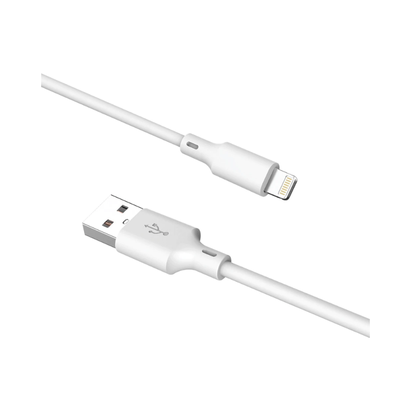 Mobile Bits 1m USB A to MFI Lightning Charge & Sync Cable - White - White