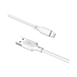 Mobile Bits 1m USB A to MFI Lightning Charge & Sync Cable - White - White