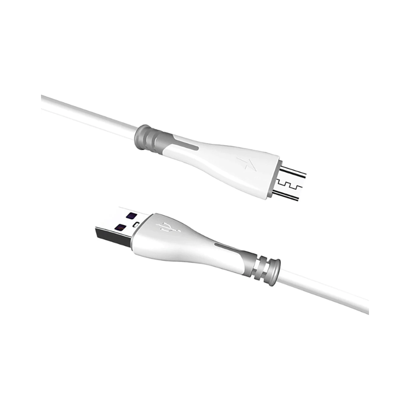 Mobile Bits 1m USB A to Micro Charge & Sync Cable - White - White