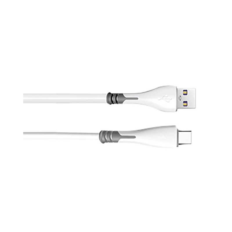 Mobile Bits 5W USB A Wall Charger with USB A to Type-C Cable - White & Grey - White