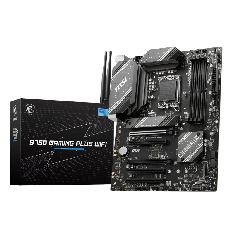 MSI B760 GAMING PLUS WIFI DDR5 LGA1700 ATX Motherboard - Black