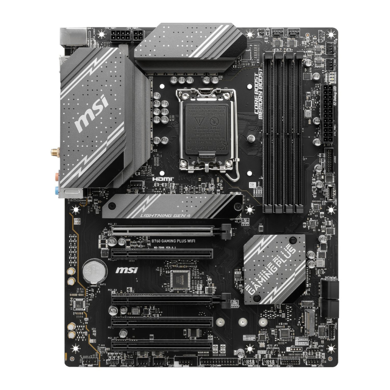 MSI B760 GAMING PLUS WIFI DDR5 LGA1700 ATX Motherboard - Black