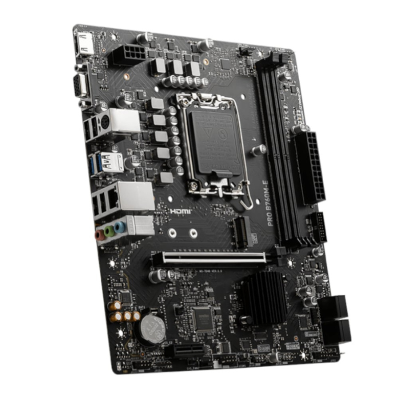 MSI B760M-E PRO DDR5 LGA1700 M-ATX Motherboard - Black