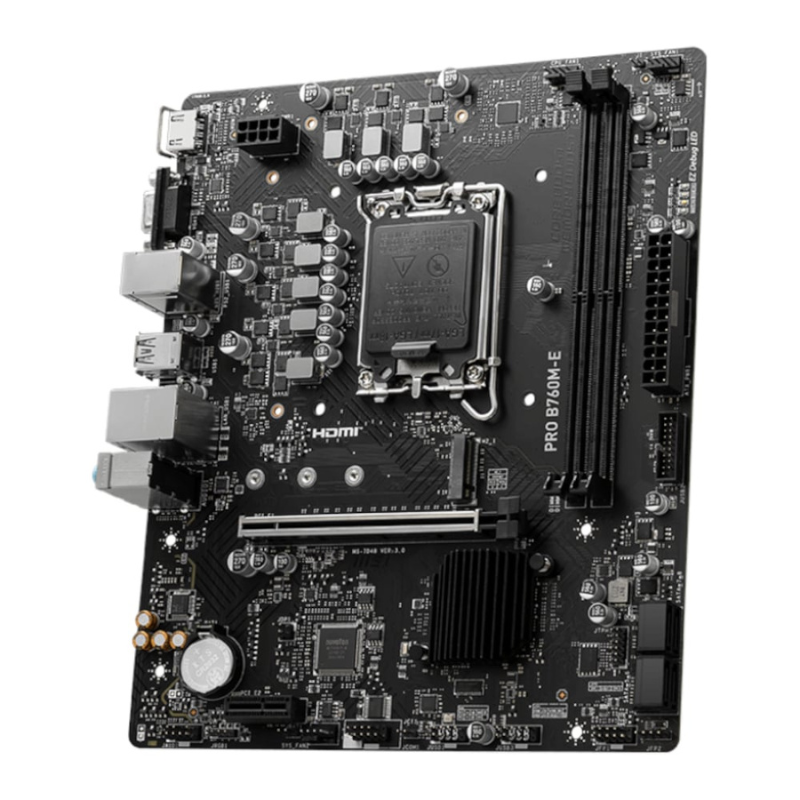 MSI B760M-E PRO DDR5 LGA1700 M-ATX Motherboard - Black