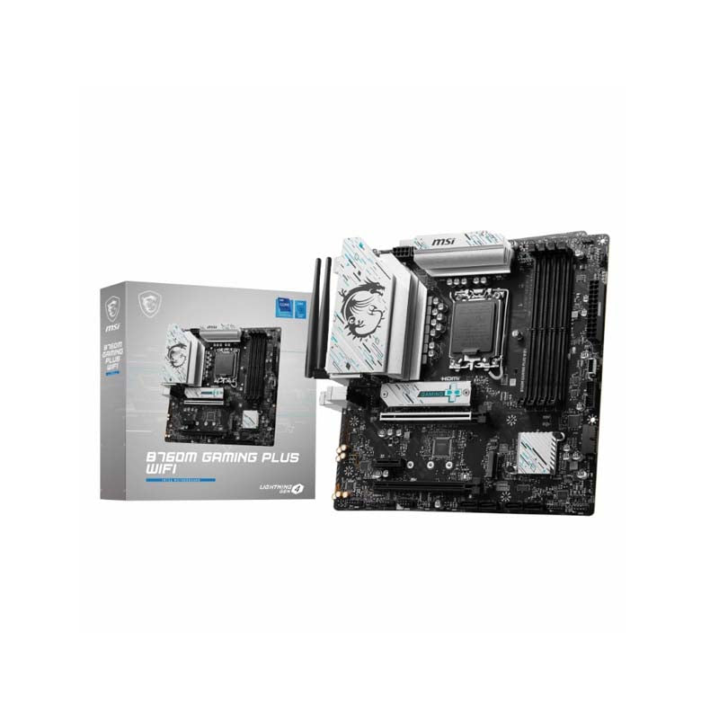 MSI B760M Gaming Plus WiFi mATX Motherboard - Black - Black