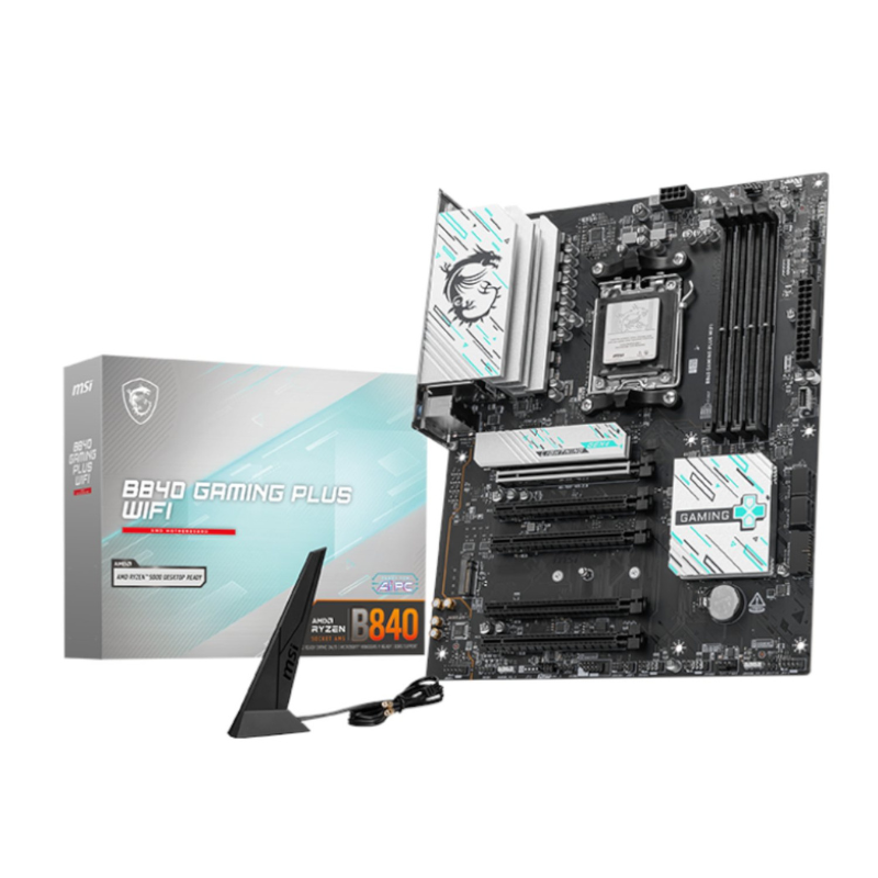 MSI B840 Gaming Plus WIFI AM5 ATX Gaming Motherboard - Black