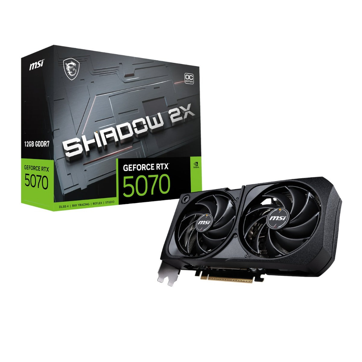 MSI GeForce RTX 5070 Shadow 2X OC 12GB Graphics Card - Black