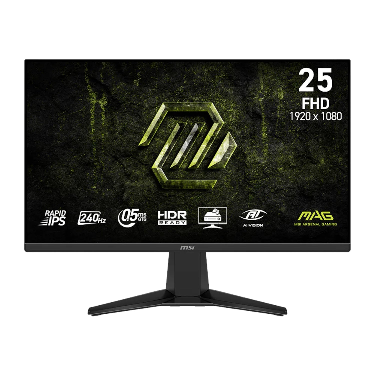 MSI MAG 255F X24 25″ FHD 240Hz IPS Gaming Monitor - Black - Black