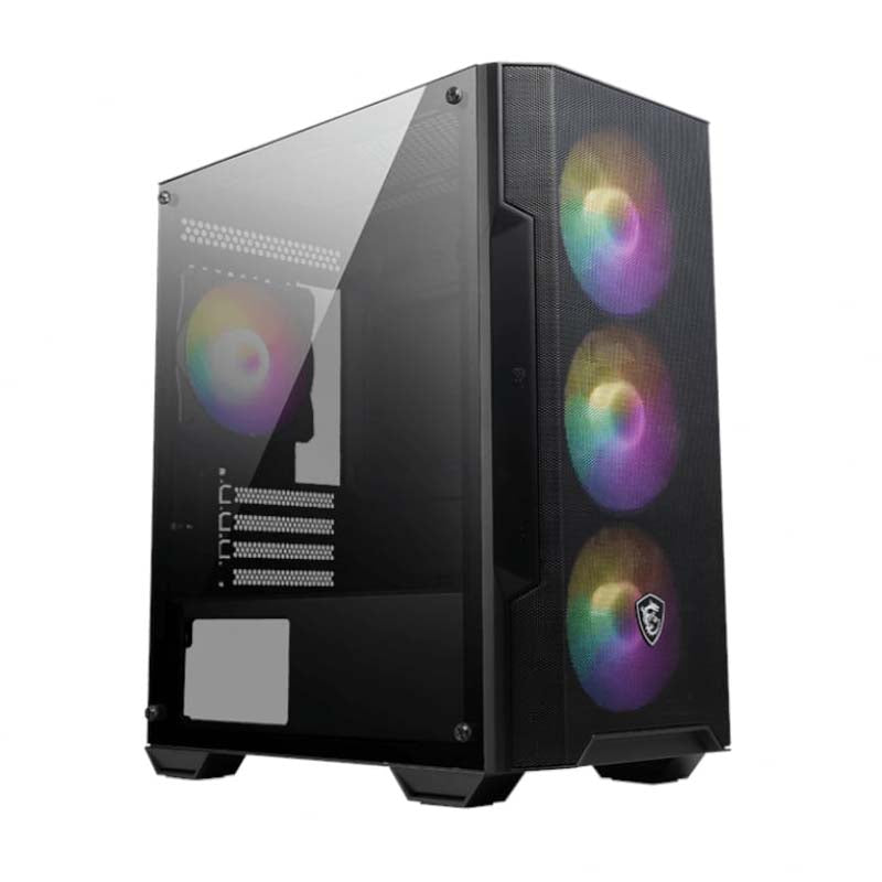 MSI MAG FORGE M100A m-ATX ARGB Gaming Chassis - Black - Black