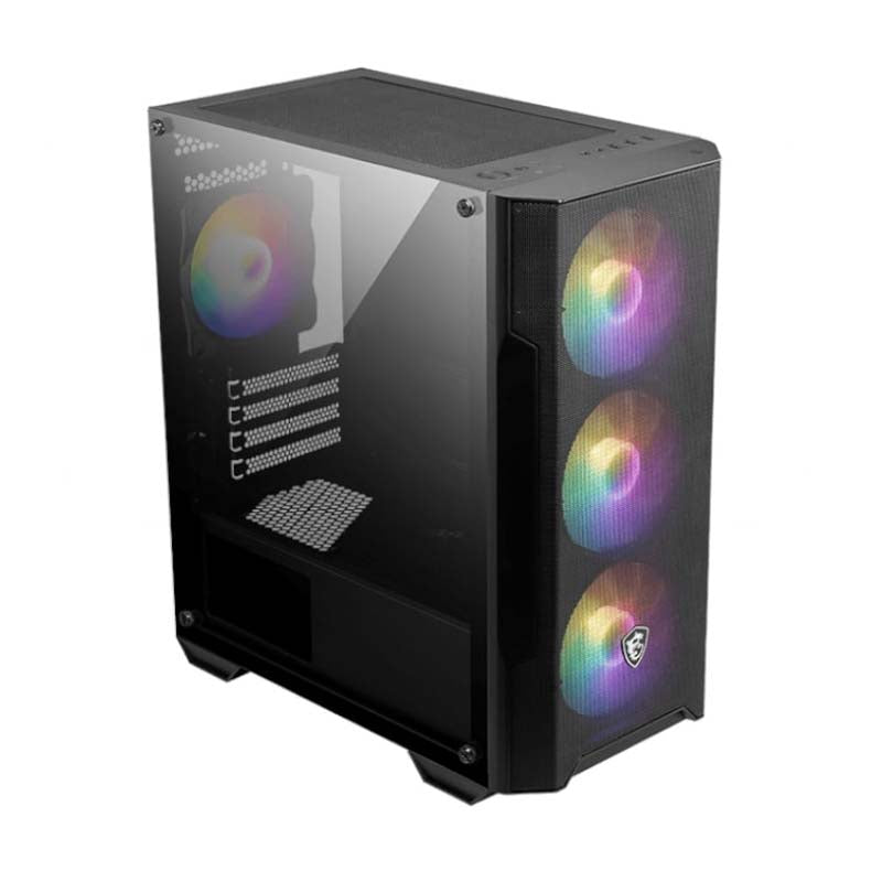 MSI MAG FORGE M100A m-ATX ARGB Gaming Chassis - Black - Black