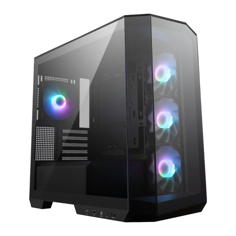 MSI Mag Pano M100R PZ M-ATX ARGB Gaming Chassis - Black - Black