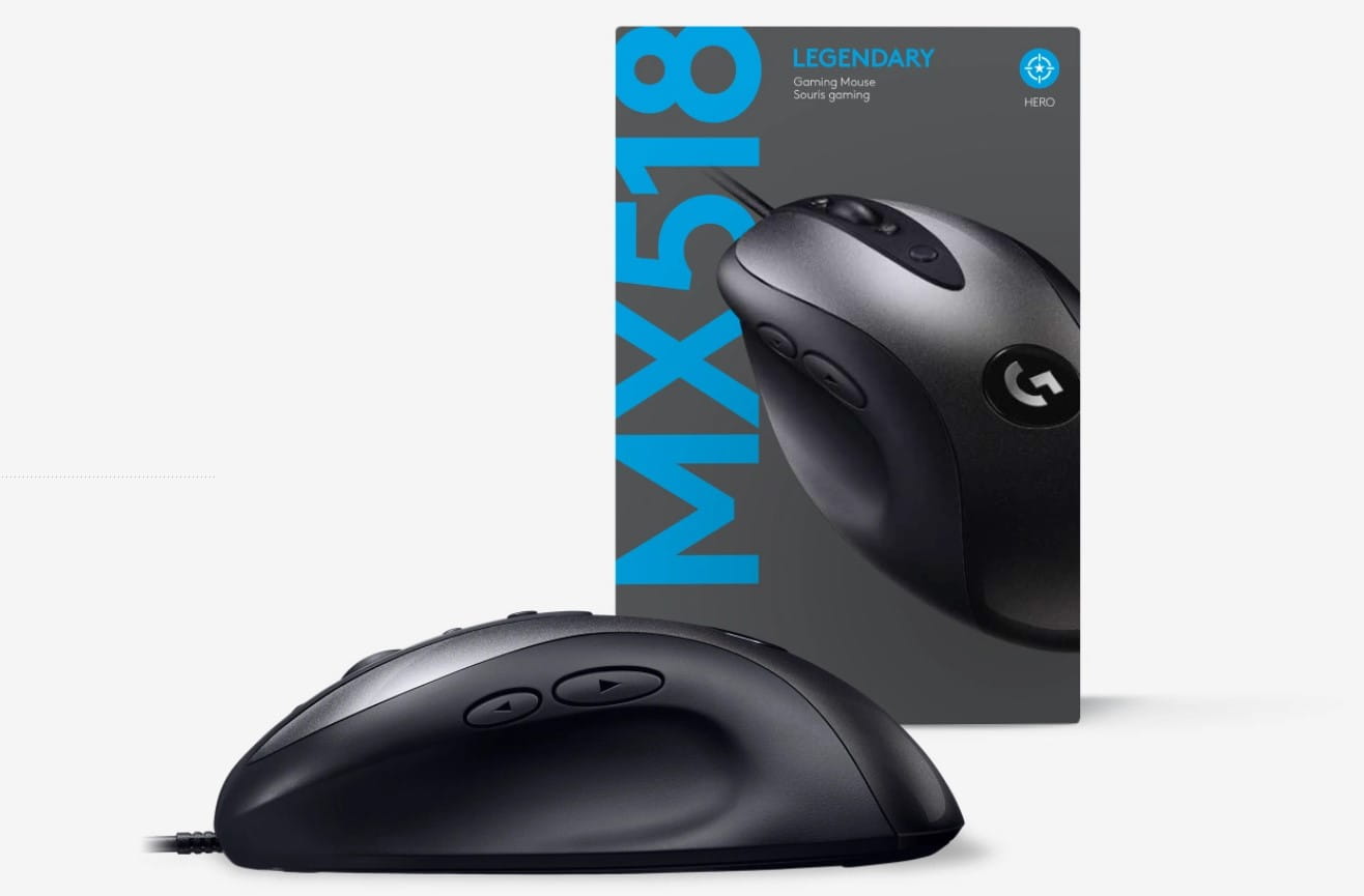 Logitech G MX518 Wired Gaming Mouse - Black