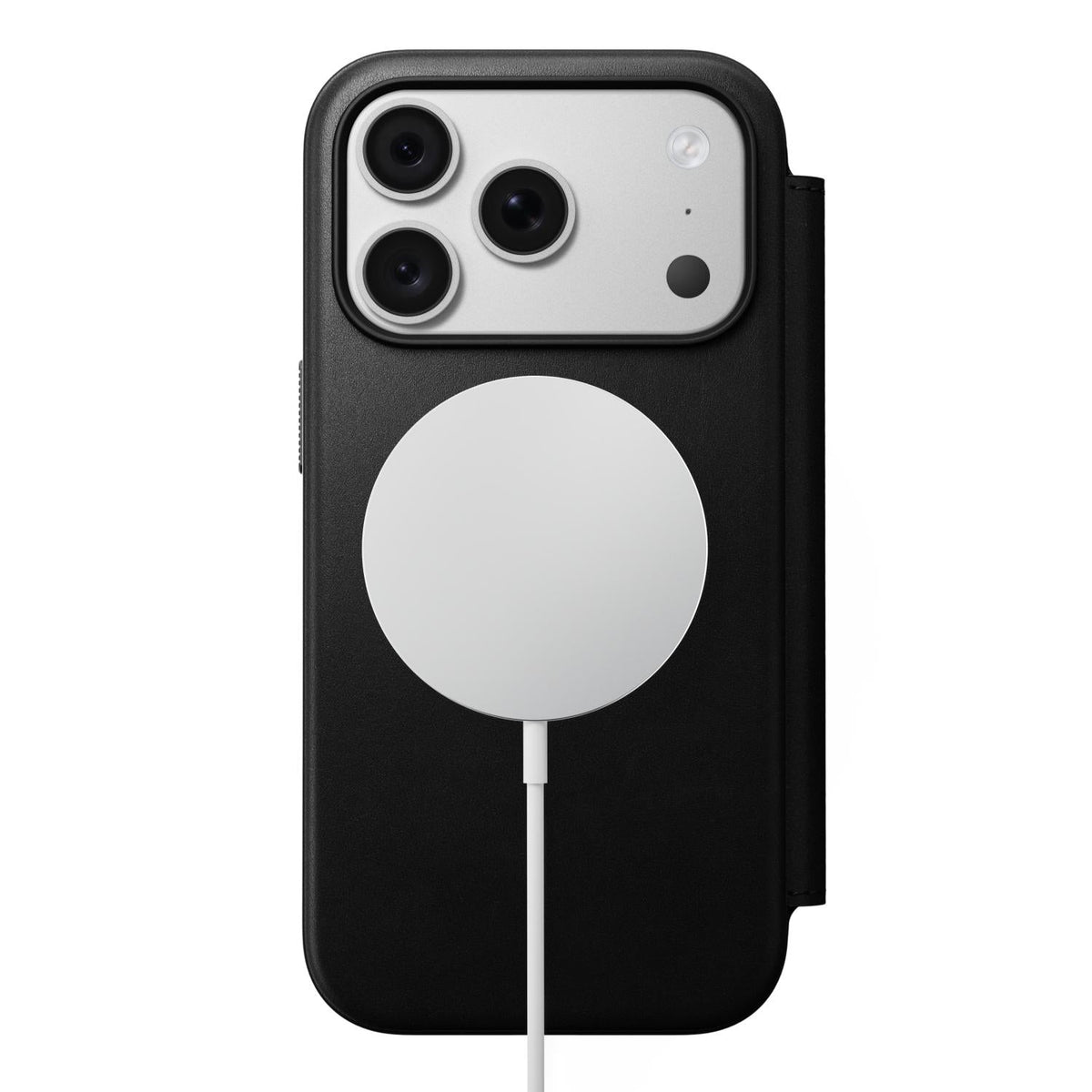 NOMAD Mag Modern Leather Folio Apple iPhone 18 Pro / 17 Pro - Black - Black
