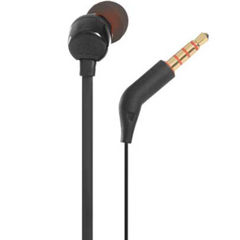 JBL Tune 110 In-Ear Earbuds + Mic - Black