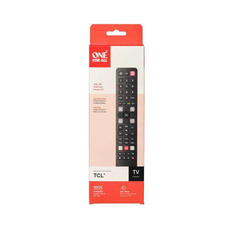 One For All URC4922 TCL TV Remote - Black