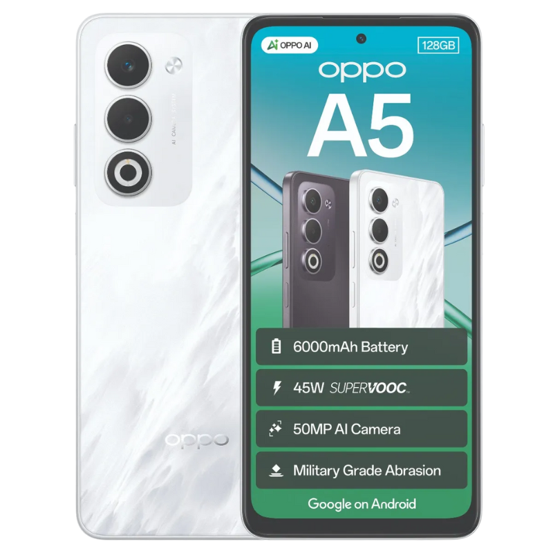 Oppo A5 4G 128GB - Mist White - Mist White