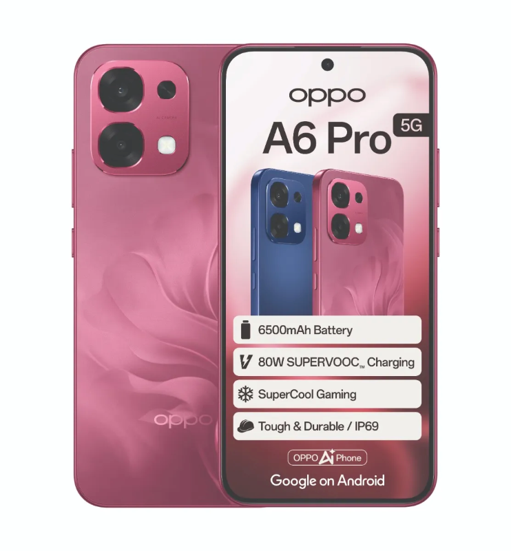 Oppo A6 Pro 5G 256GB Watch+ Buds - Rosewood Red - Rosewood Red