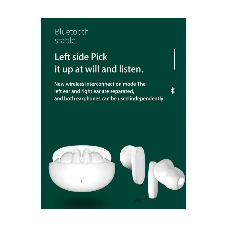 Oppo Buds JA17 True Wireless Bluetooth Earphones - White - White