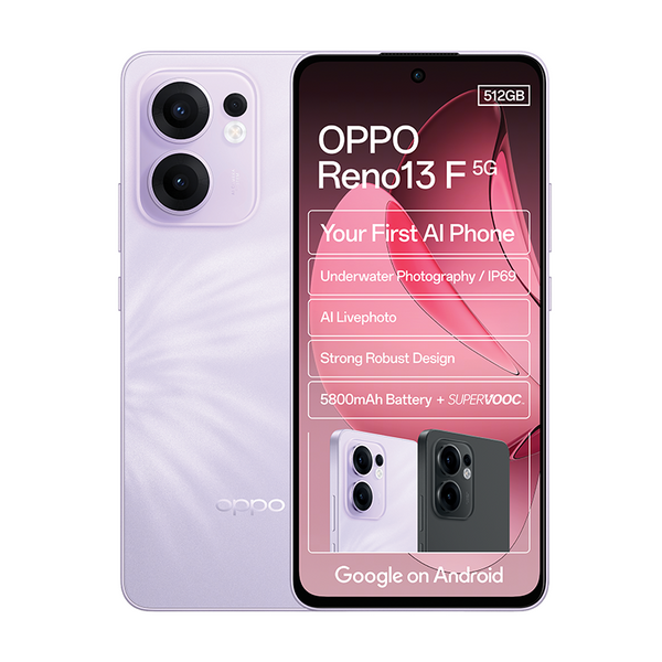Oppo Reno13 F 5G Dual Sim 512GB - Purple – Technomobi (Pty) Ltd