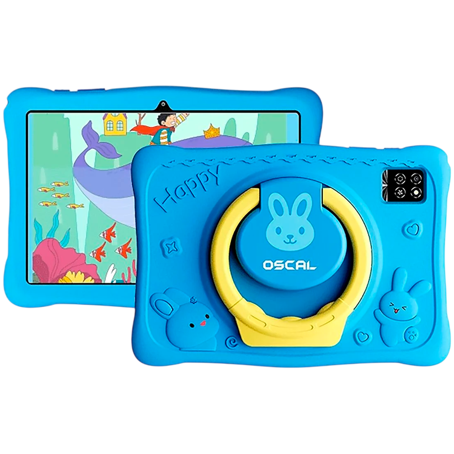 OSCAL KIDO 2 WiFi 10.1’’ HD Kids Tablet 64GB – Bunny Blue - Blue - PC Tablet