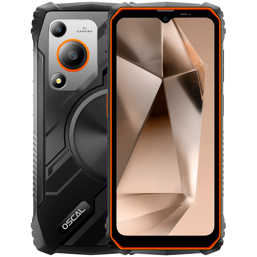 OSCAL Marine 1 LTE Dual Sim 128GB Rugged Smartphone - Orange - Orange - Smartphone