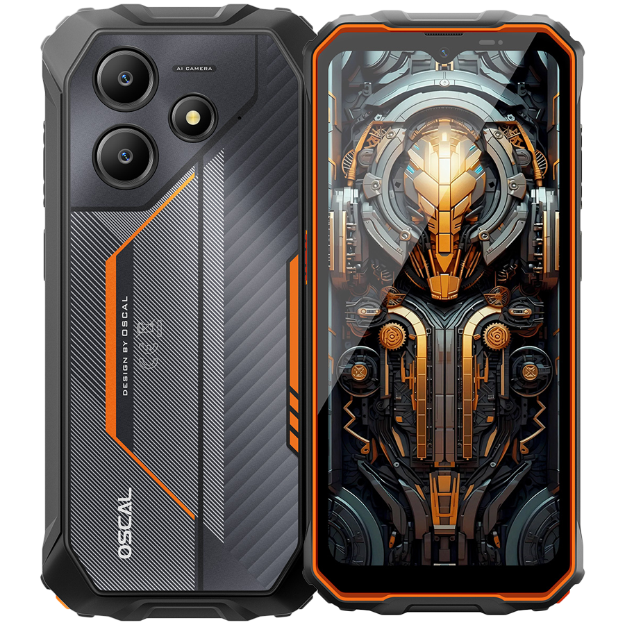 OSCAL Marine 2 LTE Dual Sim 64GB Rugged Smartphone - Orange - Orange - Smartphone