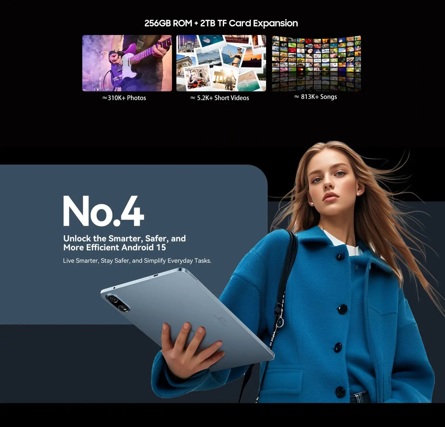 OSCAL Pad 100 LTE Tablet 12-inch 256GB - Blue